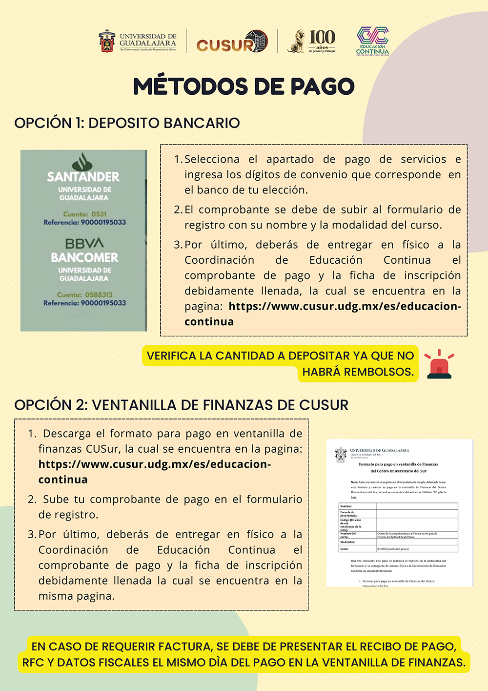 métodos de pago
