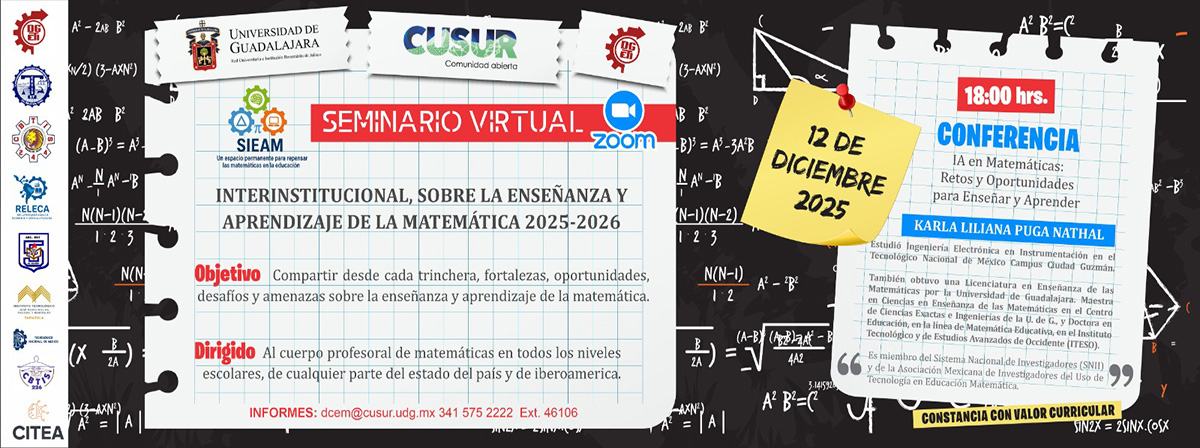 Seminario Interinstitucional en Enseñanza y Aprendizaje de las Matemáticas