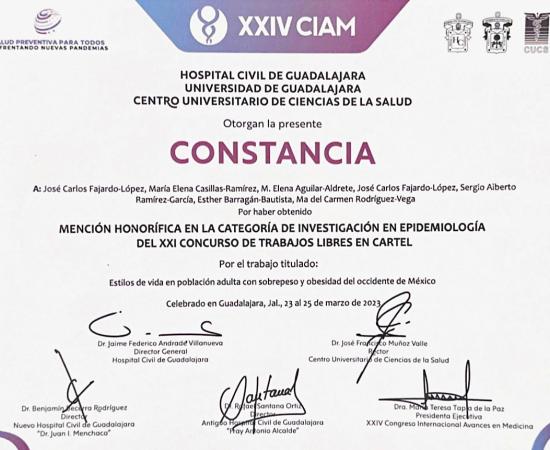 Obtienen investigadores del CUSur mención honorífica en congreso internacional