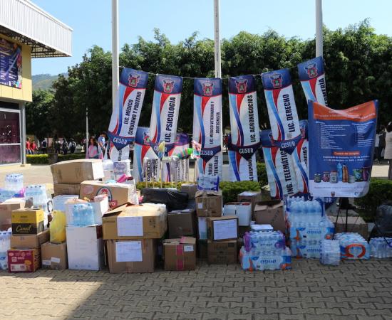 Salida víveres apoyo a damnificados por Otis